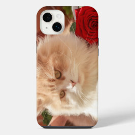 Rosa e gato iphone 14 mais capas