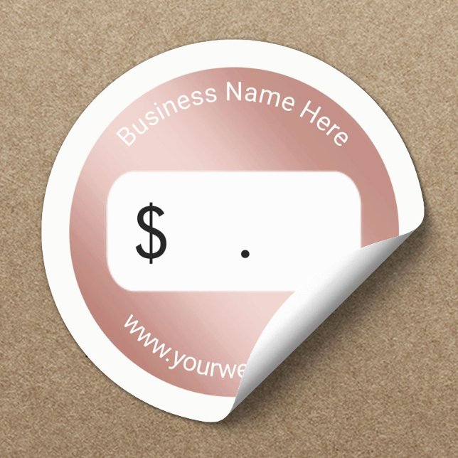 Rosa Elegante de Etiqueta de Preço Dourado (Criador carregado)