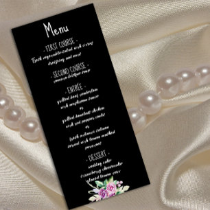 Rosa elegante vestido preto casado