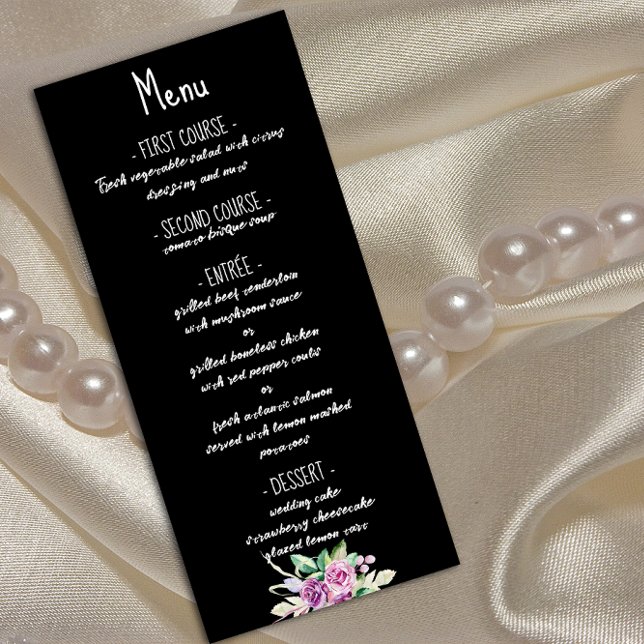 Rosa elegante vestido preto casado (Criador carregado)