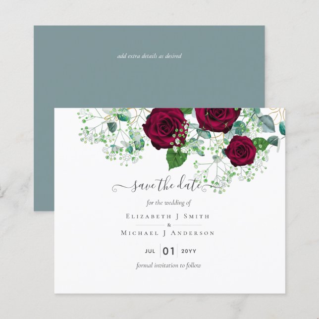 ROSA Eucalyptus Weding BUDGET Burgundy (Frente/Verso)