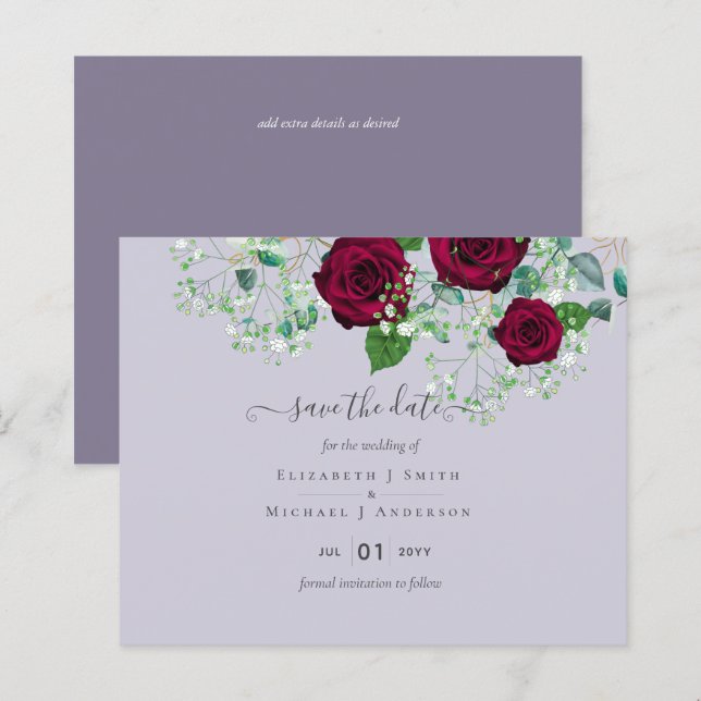 ROSA Eucalyptus Weding BUDGET Burgundy (Frente/Verso)