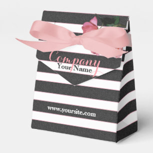 Rosa Floral Black & White Stripes - Caixa de Favor