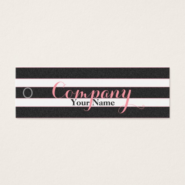 Rosa Floral Black & White Stripes - Etiqueta de Pr (Frente)