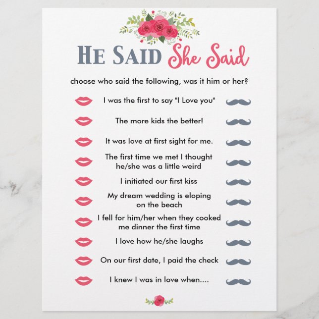 Rosa Floral Disse Que Disse O Jogo (Frente)