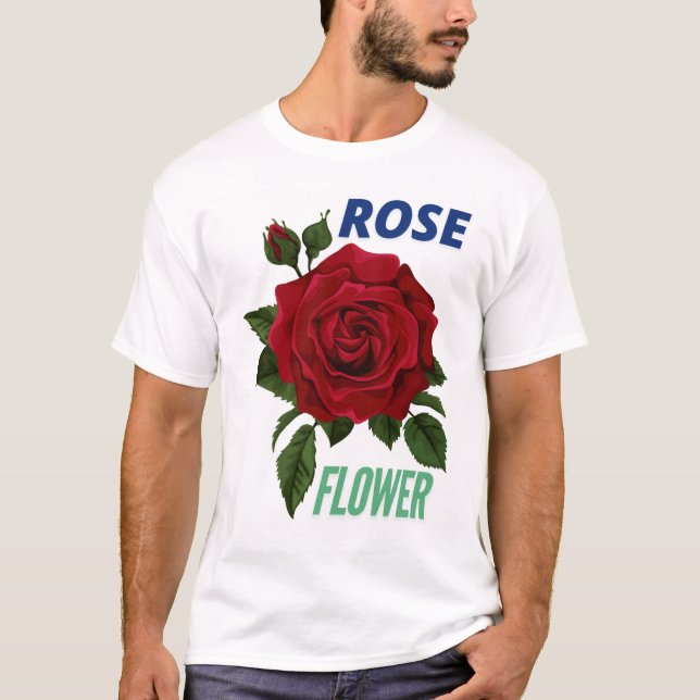 ROSA FLOWER T-SHIRT DESIGN (Frente)