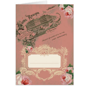 Rosa francês - Cartão de saudação