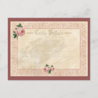 Rosa francês - Cartão postal