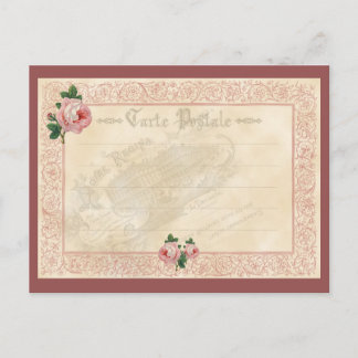 Rosa francês - Cartão postal