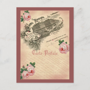Rosa francês - Cartão postal