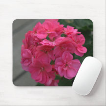 Rosa Geranium Floral Mousepad