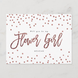 rosa gold confetti você será meu cartão de florist
