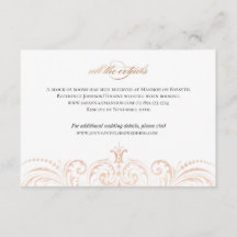 Rosa Gold Foil (Faux) Inserir Detalhes Cartão De C