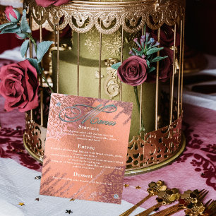 Rosa Gold Foil Luxury Glam Na moda Elegante Casame