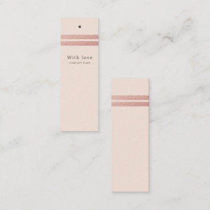 Rosa Gold Foil Stripes Etiquetas para presentes