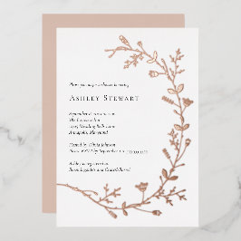 Rosa Gold Foil Vine Scrol Chá de panela