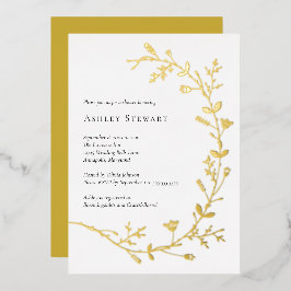 Rosa Gold Foil Vine Scrol Chá de panela