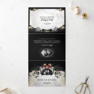 Rosa Halloween Elegante - DETALHES E RSVP MENU