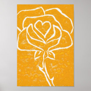 Rosa Heart Art Impressão