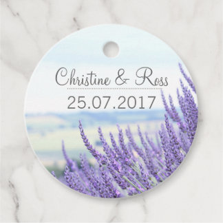 Rosa-lavanda, etiqueta de favor personalizável