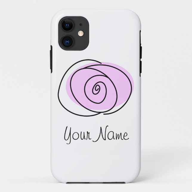 Rosa Lilac 'Name' capas de iphone (Verso)