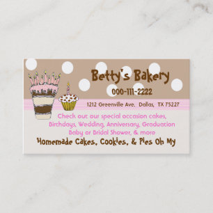 Rosa na moda e cartão de visita da padaria de