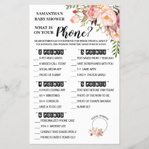 Rosa O que há no seu cartão de jogo de chá