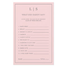 Rosa O Que O Pai Disse Jogo De Chá de fraldas Boni