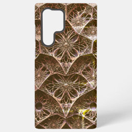 Rosa Ornamentada Dourada & Bronze Fractal Art Déco