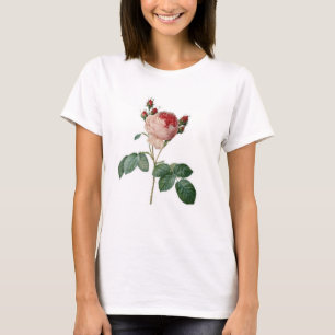 Rosa parisiense, colheita bonito, T-Shirt floral