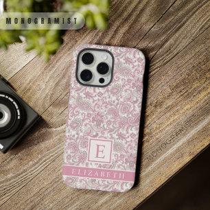 Rosa Pastel Macio Luz Personalizável Paisley Branc