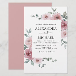 Rosa Pink Floral Greenery Casado