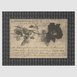 ROSA PRETO DE Papel Tecido