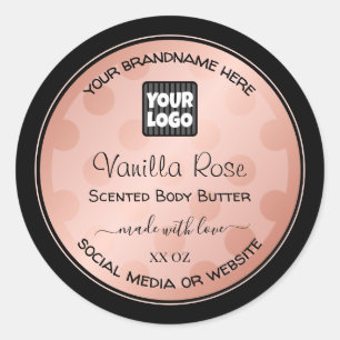 Rosa preto Dourado com etiquetas de encapsulamento