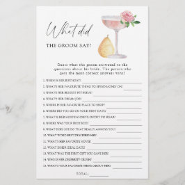 Rosa Prosecco - O que disse o noivo jogo de noiva