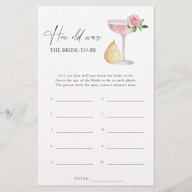 Rosa Prosecco - Quantos anos tinha a noiva para se (Frente)