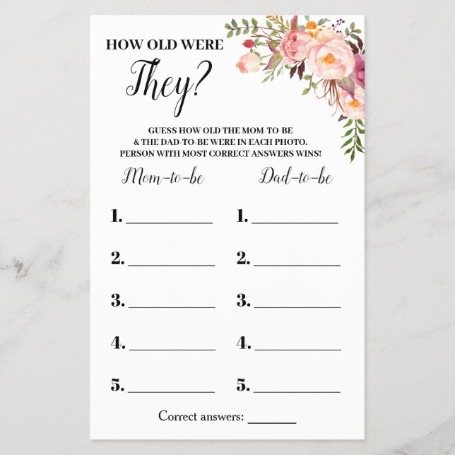 Rosa Quantos Anos Eles Tinham Um Cartão De Jogo De (Frente)