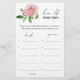 Rosa - Quantos anos tinham o jogo de noiva