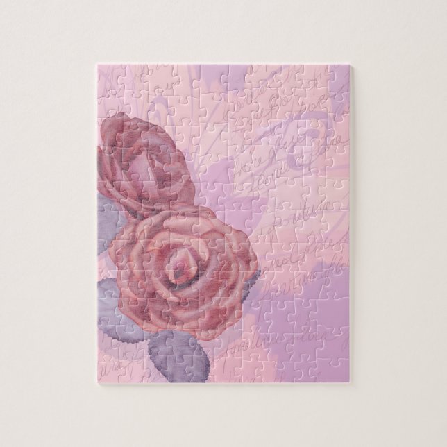 Rosa, quebra-cabeça (Vertical)