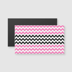 Rosa quente e preto Chevron