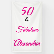 Rosa Quente Preto 50 & Fabuloso 50º Aniversário 