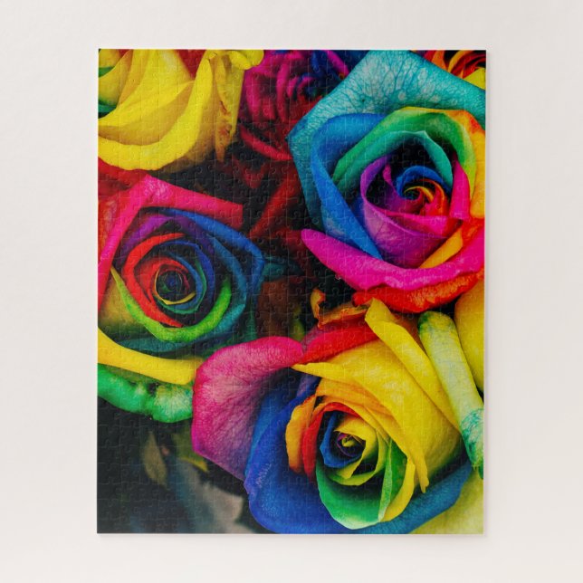 Rosa Rainbow Quebra-cabeça de 16" x 20" (Vertical)