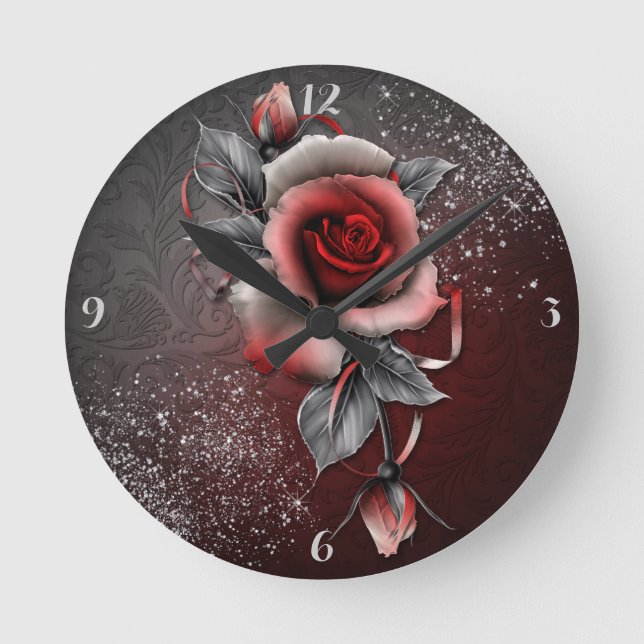 *Rosa - Relógio Redondo (Médio) (Frente)