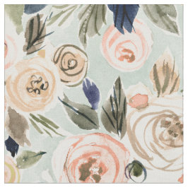 Rosa Romântico para Aquarela Tecido Floral
