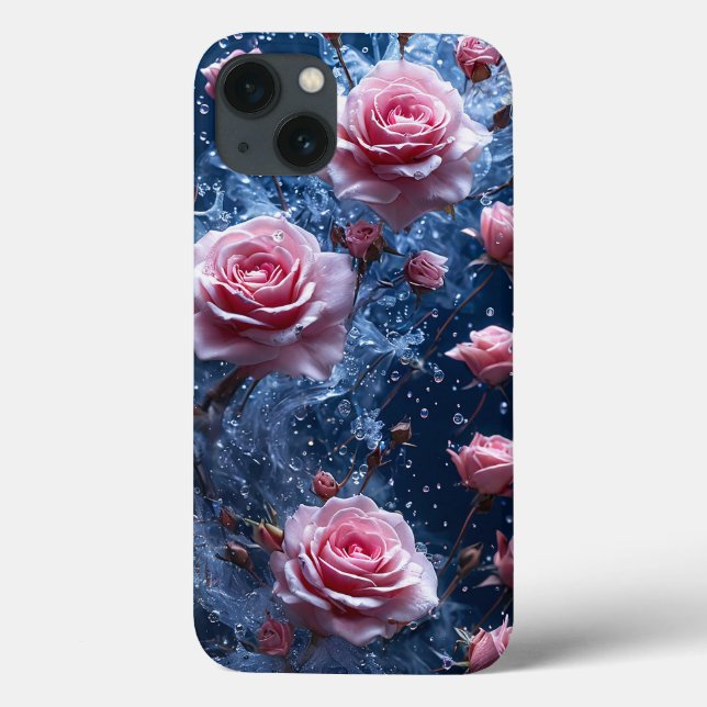 Rosa Rosa Romântica para Mulheres, Presente Elegan (Verso)