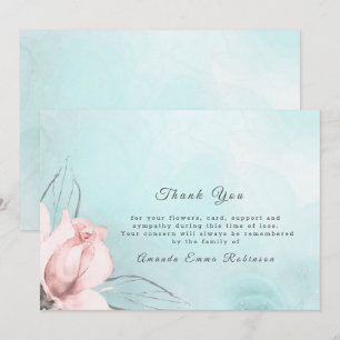 Rosa Rosa Rosa e Cartões de agradecimentos Azuis, 