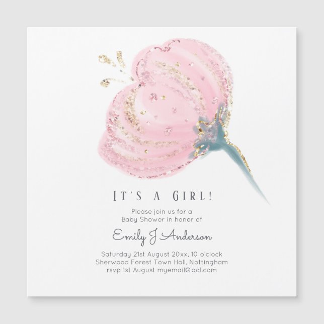 Rosa Rosa Rosa Rosa Moderna É Um Chá de fraldas De (Frente)