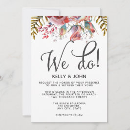 Rosa Rosa Rosa Rosa Moderna Floral Fazemos Convite