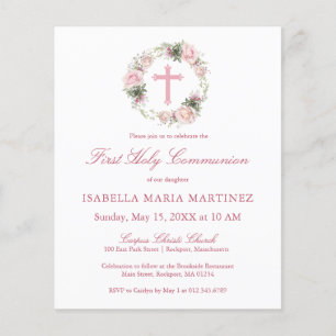 Rosa Rosa Rosa Rosa Orla Sagrada Primeira Comunhão