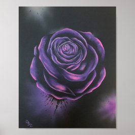 "Rosa roxo" Art Impressão